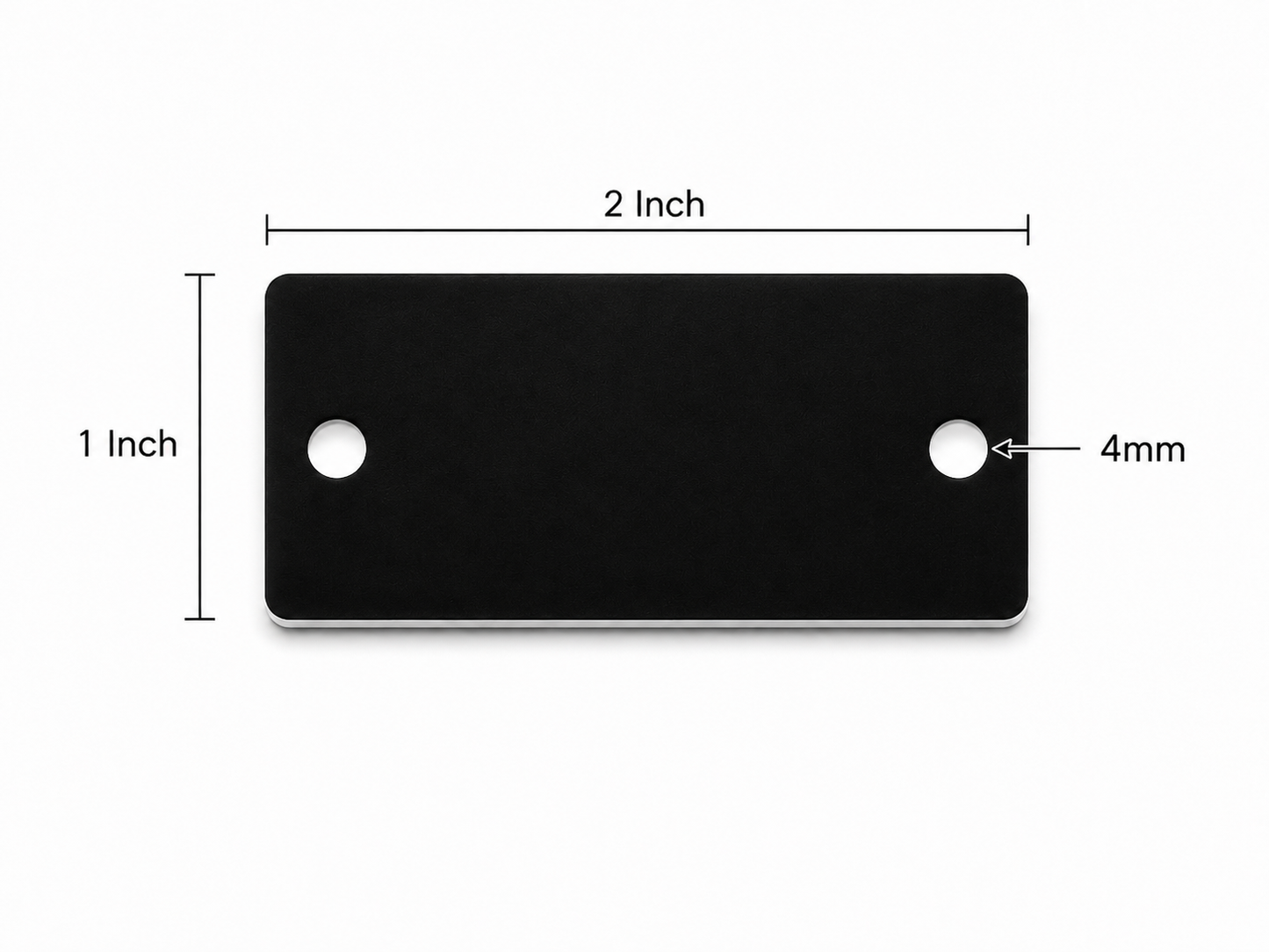 Custom Engraved 1" x 2" Acrylic Label – Personalized Electrical Panel, Breaker Box, Asset & Equipment ID Tag – Optional 4mm Holes or Double-Sided Tape