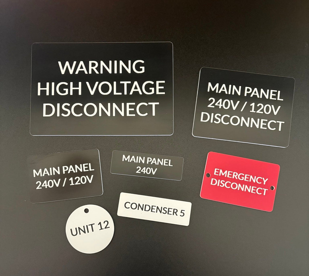 Electrical Label Types Custom Electrical Panel Labels | Engraved Breaker Box & Equipment Labe ...