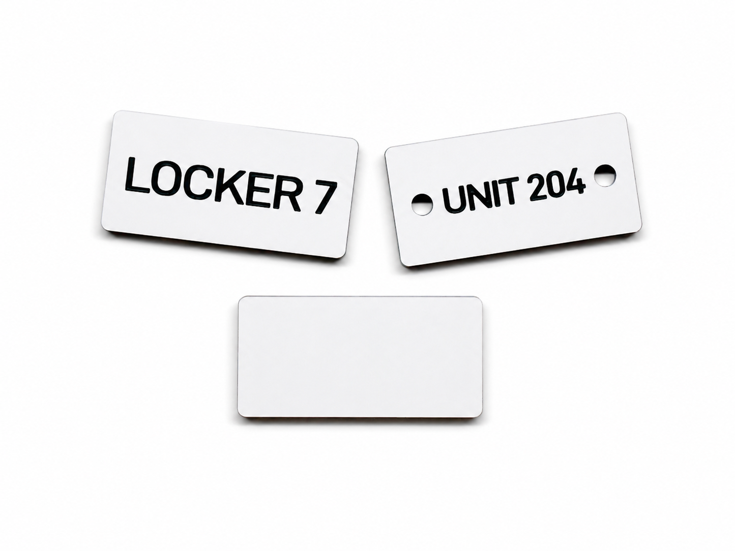 Custom Engraved 1" x 2" Acrylic Label – Personalized Electrical Panel, Breaker Box, Asset & Equipment ID Tag – Optional 4mm Holes or Double-Sided Tape