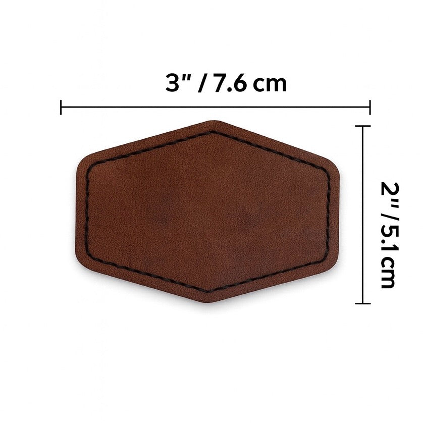 Custom Engraved Faux Leather Patch | Personalized Logo or Name Label for Hats, Gifts & Business Branding