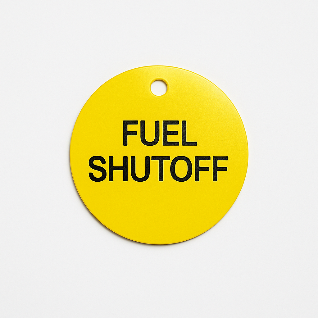 Custom Engraved 2 Inch Round Acrylic Tag – Personalized Equipment, Electrical Panel, Valve & Asset ID Label with 4mm Hole