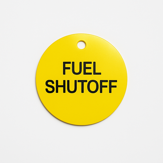 Custom Engraved 2 Inch Round Acrylic Tag – Personalized Equipment, Electrical Panel, Valve & Asset ID Label with 4mm Hole