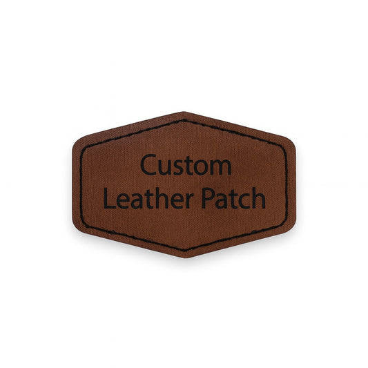 Custom Engraved Faux Leather Patch | Personalized Logo or Name Label for Hats, Gifts & Business Branding