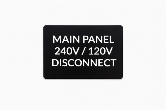 Custom Electrical Panel Labels – 3” x 4” Engraved Acrylic ID Plates for Breaker & Disconnect Panels