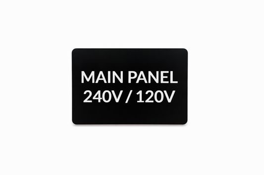 Custom Electrical Panel Labels – 2” x 3” Engraved Acrylic Tags for Breaker & Disconnect Panels