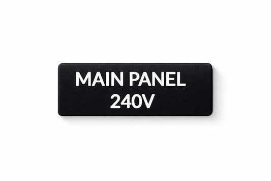 Custom Electrical Panel Labels – 1” x 3” Engraved Acrylic Tags for Breaker & Disconnect Panels