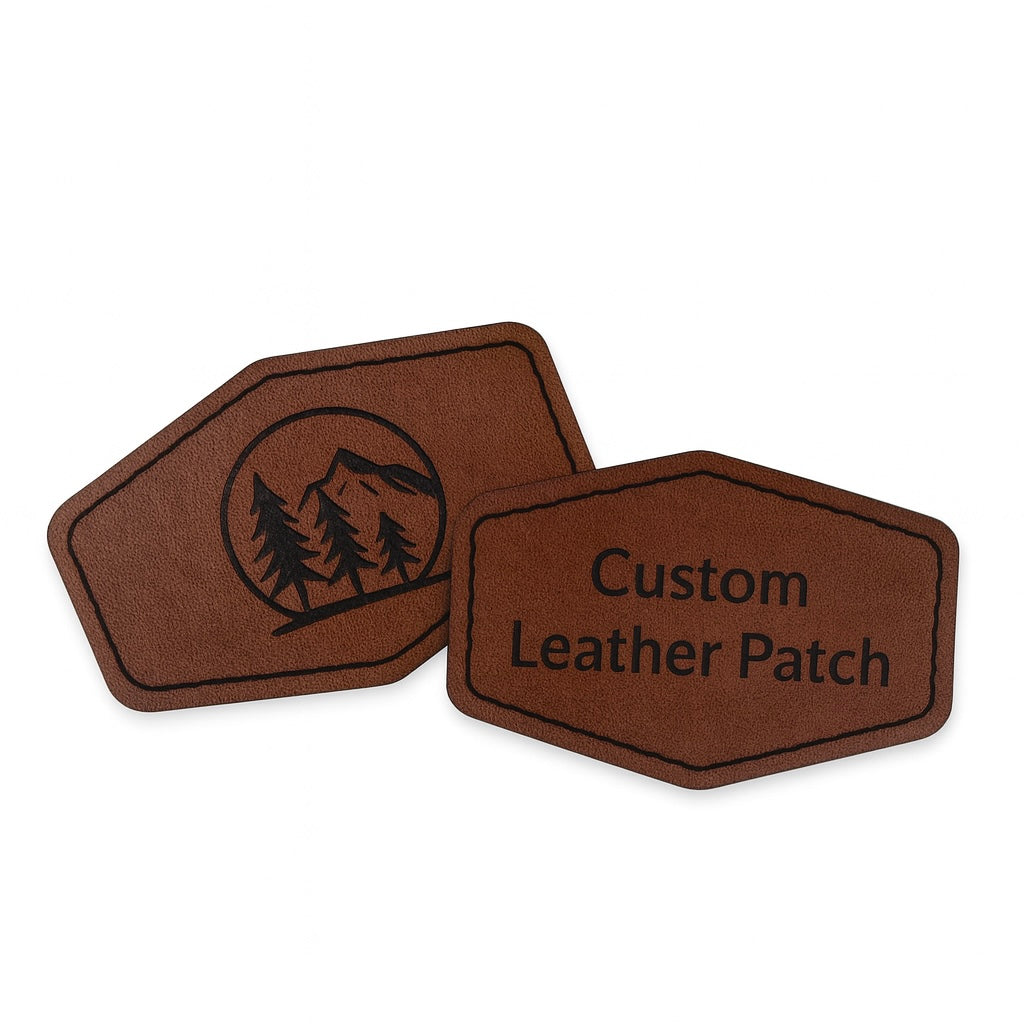 Custom Engraved Faux Leather Patch | Personalized Logo or Name Label for Hats, Gifts & Business Branding